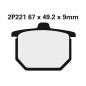 Klocki hamulcowe Nissin Street Semi-Metallic 2P-221NS Klocki hamulcowe Nissin Street Semi-Metallic 2P-221NS