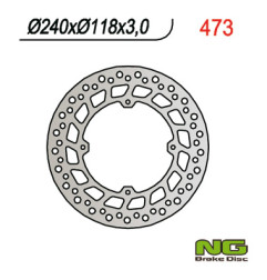 NG TARCZA HAMULCOWA PRZÓD HONDA CR 125/250/500 '84-'94, XR 250/400/600R (240x118x3) (4X6,5MM)