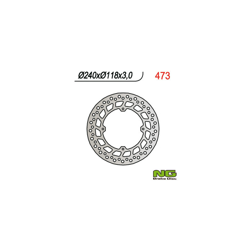 NG TARCZA HAMULCOWA PRZÓD HONDA CR 125/250/500 '84-'94, XR 250/400/600R (240x118x3) (4X6,5MM) NG TARCZA HAMULCOWA PRZÓD HONDA CR 125/250/500 '84-'94, XR 250/400/600R (240x118x3) (4X6,5MM)