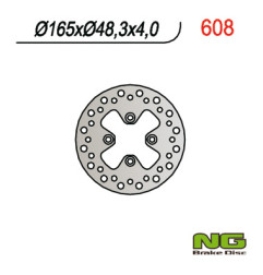 NG TARCZA HAMULCOWA PRZÓD CAN-AM / BOMBARDIER DS 650 (00-06) (165X48X4)