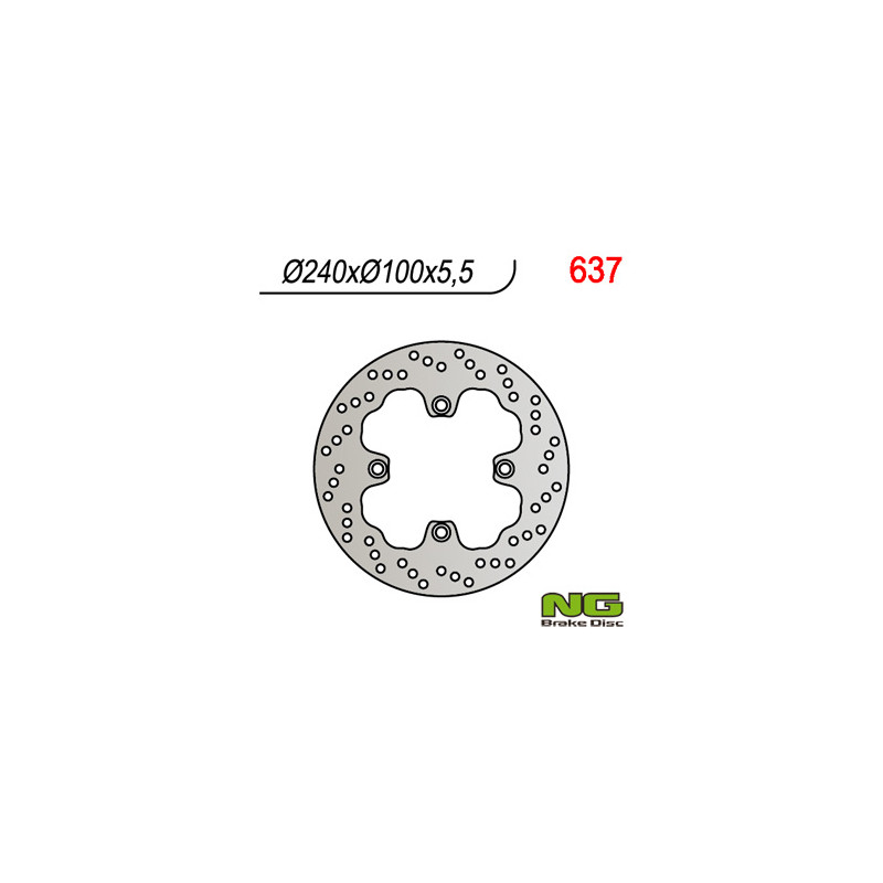NG TARCZA HAMULCOWA TYŁ KAWASAKI ZZR 600 93-03, ZR7 98-03, ZR 550 (240x100x5,5) NG TARCZA HAMULCOWA TYŁ KAWASAKI ZZR 600 93-03, ZR7 98-03, ZR 550 (240x100x5,5)