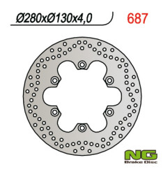 NG TARCZA HAMULCOWA PRZÓD KAWASAKI ER 5, GPZ 750/ 900 (280x130x4,5) (6X10,5mm)