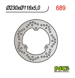 NG TARCZA HAMULCOWA TYŁ YAMAHA MAJESTY 250 00-08/ MBK / ITALJET (230x116x5) (3X8,5MM)