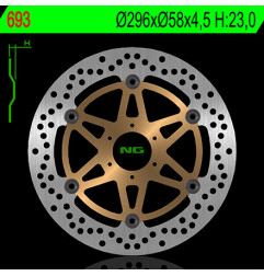 NG TARCZA HAMULCOWA PRZÓD HONDA CB 600F/S HORNET 00-06 (296X58X4,5) (6X6,5MM) GL 1800 01-16