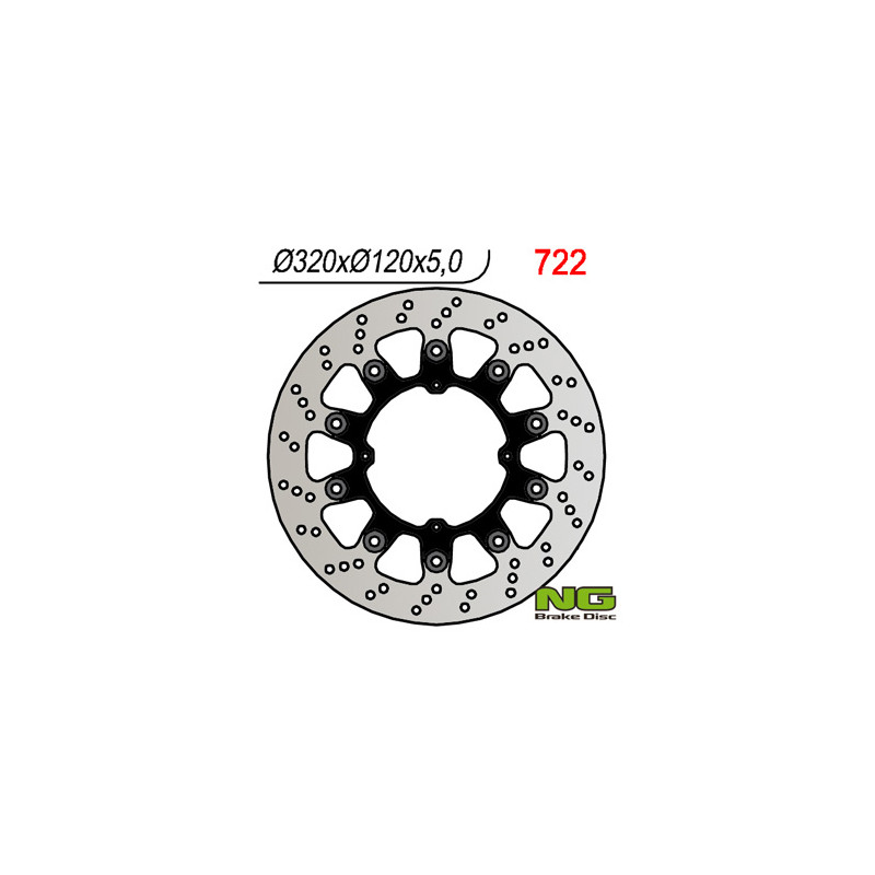 NG TARCZA HAMULCOWA PRZÓD HUSQVARNA SUPERMOTO (ŚR. 320MM) PŁYWAJĄCA (320x120x5) NG TARCZA HAMULCOWA PRZÓD HUSQVARNA SUPERMOTO (ŚR. 320MM) PŁYWAJĄCA (320x120x5)