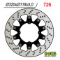 NG TARCZA HAMULCOWA PRZÓD HONDA XR 250/400/650 (SUPERMOTO)(320x118x5mm)(4x6,5mm) NG TARCZA HAMULCOWA PRZÓD HONDA XR 250/400/650 (SUPERMOTO)(320x118x5mm)(4x6,5mm)