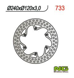 NG TARCZA HAMULCOWA PRZÓD HUSQVARNA CR/WR 125/250/360 (87-91), TE 350 (89-91), TC/TE 610 (91) (240X120X3)