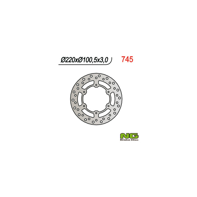 NG TARCZA HAMULCOWA PRZÓD YAMAHA YZ 80/85 '93-'16 SUZUKI RM 85 '05-'23 (220X100X3)