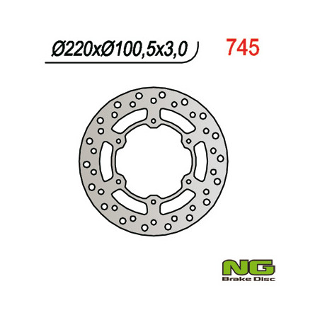 NG TARCZA HAMULCOWA PRZÓD YAMAHA YZ 80/85 '93-'16 SUZUKI RM 85 '05-'23 (220X100X3)