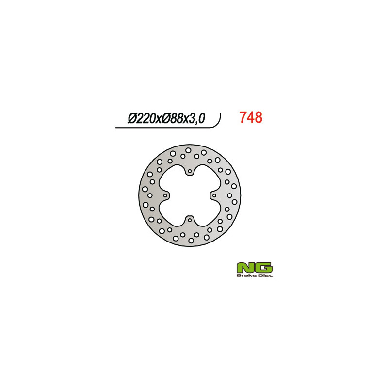 NG TARCZA HAMULCOWA PRZÓD HONDA CR 80 86-95 (220x88x3) NG TARCZA HAMULCOWA PRZÓD HONDA CR 80 86-95 (220x88x3)
