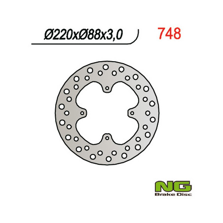 NG TARCZA HAMULCOWA PRZÓD HONDA CR 80 86-95 (220x88x3)