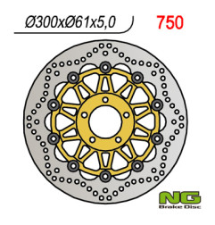 NG TARCZA HAMULCOWA PRZÓD KAWASAKI ZX6R '95-'02, ZR 550/750 ZEPHYR, ZZR600 '90-'06 Z750 '04- (300x61x5) (5x10,25mm)