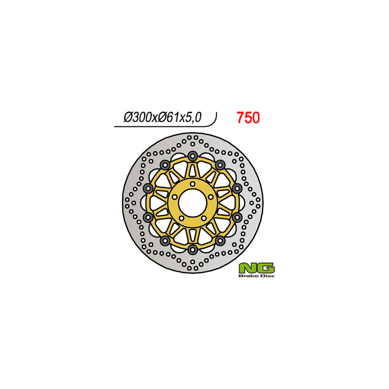 NG TARCZA HAMULCOWA PRZÓD KAWASAKI ZX6R '95-'02, ZR 550/750 ZEPHYR, ZZR600 '90-'06 Z750 '04- (300x61x5) (5x10,25mm) NG TARCZA HAMULCOWA PRZÓD KAWASAKI ZX6R '95-'02, ZR 550/750 ZEPHYR, ZZR600 '90-'06 Z750 '04- (300x61x5) (5x10,25mm)