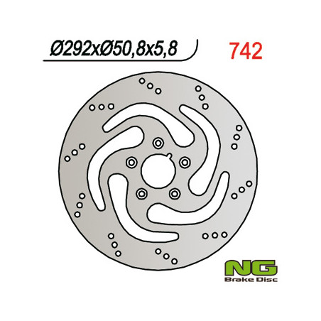 NG TARCZA HAMULCOWA TYŁ HARLEY-DAVIDSON 883/1340 84-98 (292X50,8X5,8) (5X8,5MM)