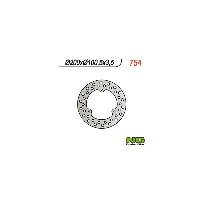 NG TARCZA HAMULCOWA PRZÓD SUZUKI RM 80/85 (200x100x3,5)