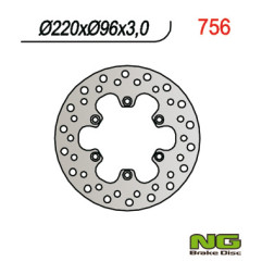 NG TARCZA HAMULCOWA PRZÓD KAWASAKI KX 80 '84-'00, KX 85 '01-16, KX 100 '06-16 (220X96X3)