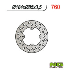NG TARCZA HAMULCOWA TYŁ KAWASAKI, SUZUKI RM 80/85 (86-04) (184x85x3,5)