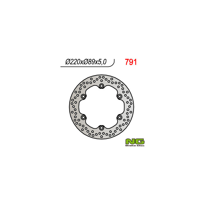 NG TARCZA HAMULCOWA TYŁ SUZUKI GSXR/ SV/ TL (220x89x5) (5X10,5MM)