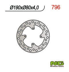 NG TARCZA HAMULCOWA TYŁ HONDA CR 80/85 (190X80X4) CRF150R (07-16)