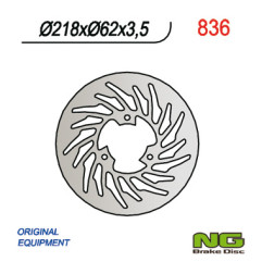 NG TARCZA HAMULCOWA TYŁ YAMAHA DT50R '03-'08, DT50SM '05-'011, DT50X, XT125 '05-'11, MBK 50X-LIMIT '03-'05
