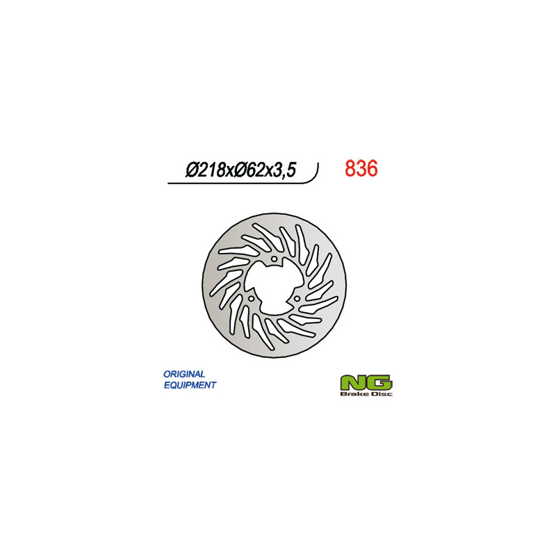 NG TARCZA HAMULCOWA TYŁ YAMAHA DT50R '03-'08, DT50SM '05-'011, DT50X, XT125 '05-'11, MBK 50X-LIMIT '03-'05