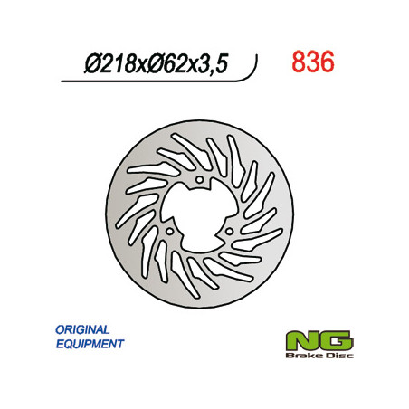 NG TARCZA HAMULCOWA TYŁ YAMAHA DT50R '03-'08, DT50SM '05-'011, DT50X, XT125 '05-'11, MBK 50X-LIMIT '03-'05