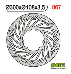 NG TARCZA HAMULCOWA PRZÓD DERBI 50/125, APRILIA 50/125, RIEJU 50 SMX (300x108x3,5)