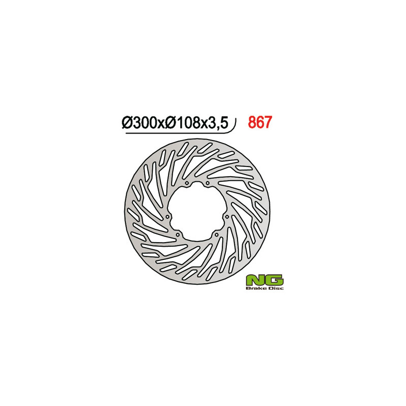 NG TARCZA HAMULCOWA PRZÓD DERBI 50/125, APRILIA 50/125, RIEJU 50 SMX (300x108x3,5) NG TARCZA HAMULCOWA PRZÓD DERBI 50/125, APRILIA 50/125, RIEJU 50 SMX (300x108x3,5)