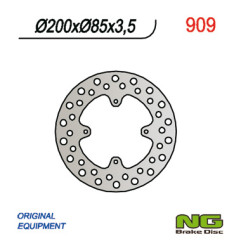 NG TARCZA HAMULCOWA TYŁ SUZUKI RM 85 '05-'20(6x6,5mm) (200X85X3,5)