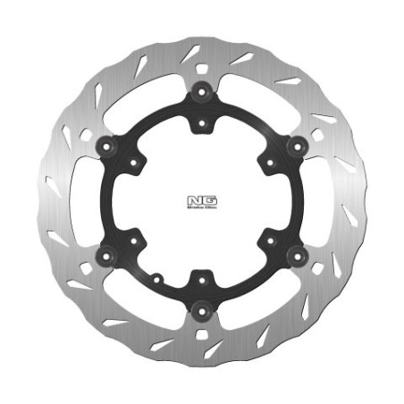 NG TARCZA HAMULCOWA PRZÓD AJP PR7 ADVENTURE 650 '16-'20 ZACISK BREMBO (300X124,3X5MM) PŁYWAJĄCA (6X6,5MM) WAVE