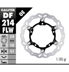 GALFER TARCZA HAMULCOWA PRZÓD KAWASAKI NINJA 400 / ABS '18-, Z 400 '20-, ZX 25R '20- (310x142x4,5mm) PŁYWAJĄCA WAVE