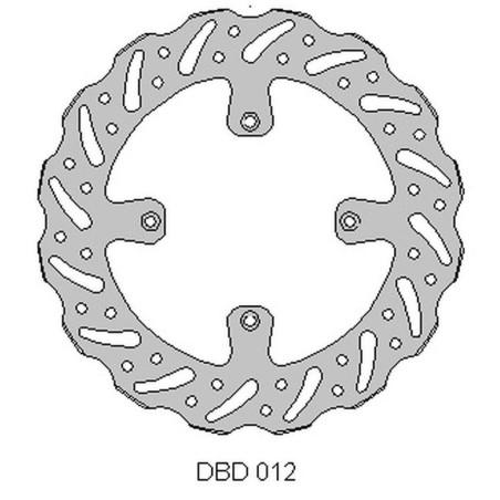DELTA BRAKING TARCZA HAMULCOWA PRZÓD KAWASAKI KX 125 '89-'02, KX 250 '89-02, WAVE (250X100X3MM) (4X6,5MM) (NG1761,NG137)