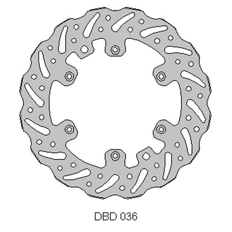 DELTA BRAKING TARCZA HAMULCOWA PRZÓD KTM 2T/4T '91-'25, HUSABERG, HUSQVARNA, GAS-GAS '21, WAVE (260X126,5X3MM) (6X6,5MM)