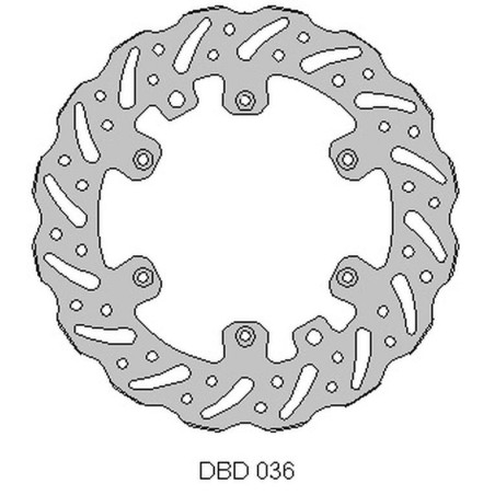 DELTA BRAKING TARCZA HAMULCOWA PRZÓD KTM 2T/4T '91-'25, HUSABERG, HUSQVARNA, GAS-GAS '21, WAVE (260X126,5X3MM) (6X6,5MM)