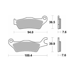 SBS KLOCKI HAMULCOWE KH715 STREET PERFORMANCE SINTER KOLOR ZŁOTY PASUJE DO: SUZUKI GSX-S 125 18-25, GSXR 125 R 18-24