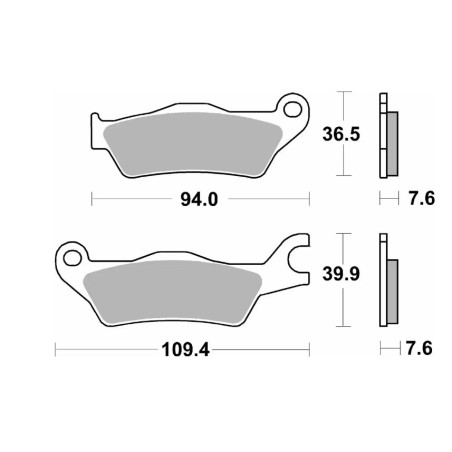 SBS KLOCKI HAMULCOWE KH715 STREET PERFORMANCE SINTER KOLOR ZŁOTY PASUJE DO: SUZUKI GSX-S 125 18-25, GSXR 125 R 18-24