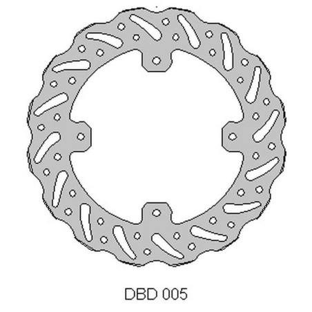 DELTA BRAKING TARCZA HAMULCOWA TYŁ HONDA CR 125 '02-07, CRF 250 '04-'21' -CRF 250 X 04-'21' CRF 450 WAVE (4X6,5MM)
