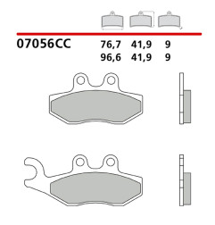 BREMBO 2026/05 KLOCKI HAMULCOWE KH353 ROAD / SCOOTER CARBON CERAMIC CC (PÓŁMETALICZNE) (ECE R90)