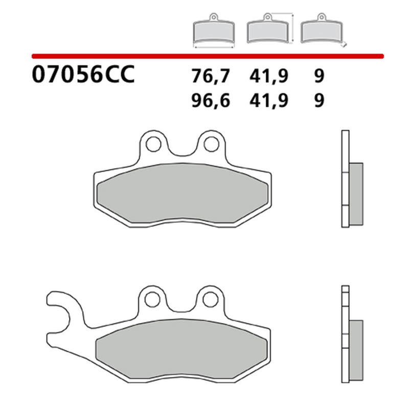 BREMBO 2026/05 KLOCKI HAMULCOWE KH353 ROAD / SCOOTER CARBON CERAMIC CC (PÓŁMETALICZNE) (ECE R90) BREMBO 2026/05 KLOCKI HAMULCOWE KH353 ROAD / SCOOTER CARBON CERAMIC CC (PÓŁMETALICZNE) (ECE R90)