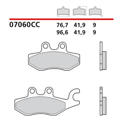 BREMBO 2026/05 KLOCKI HAMULCOWE KH418 ROAD / SCOOTER CARBON CERAMIC CC (PÓŁMETALICZNE) (ECE R90)