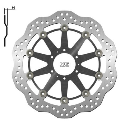 NG TARCZA HAMULCOWA PRZÓD HONDA XL 1000 V VARADERO '99-'13, VFR CROSSRUNNER 800 '11-14 (6X6,5MM) WAVE PŁYWAJĄCA