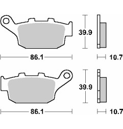 SBS KLOCKI HAMULCOWE KH140 STREET STANDART CERAMIC KOLOR CZARNY
