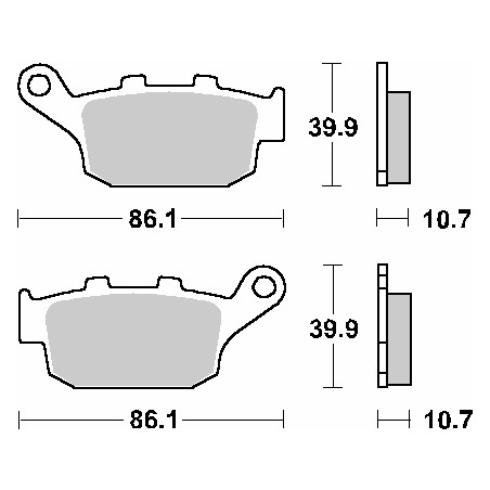 SBS KLOCKI HAMULCOWE KH140 STREET STANDART CERAMIC KOLOR CZARNY