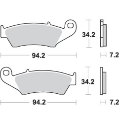 SBS KLOCKI HAMULCOWE KH185 / KH389 STREET PERFORMANCE (EXCEL) SINTER KOLOR ZŁOTY