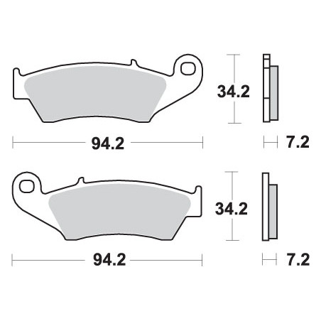 SBS KLOCKI HAMULCOWE KH185 / KH389 STREET PERFORMANCE (EXCEL) SINTER KOLOR ZŁOTY