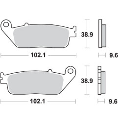 SBS KLOCKI HAMULCOWE KH196 STREET PERFORMANCE SINTER KOLOR ZŁOTY PASUJE DO: HONDA CB 500, CTX 700, NC 750, VT 750