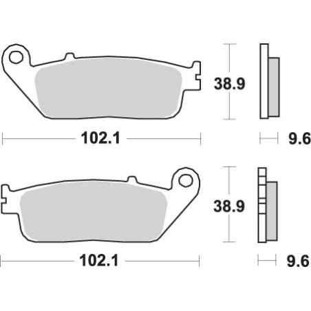 SBS KLOCKI HAMULCOWE KH196 STREET PERFORMANCE SINTER KOLOR ZŁOTY PASUJE DO: HONDA CB 500, CTX 700, NC 750, VT 750