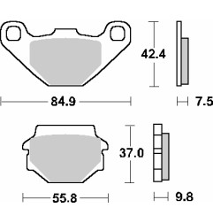 SBS KLOCKI HAMULCOWE KH067 STREET STANDART CERAMIC KOLOR CZARNY
