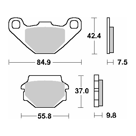 SBS KLOCKI HAMULCOWE KH067 STREET STANDART CERAMIC KOLOR CZARNY