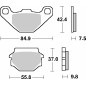 SBS KLOCKI HAMULCOWE KH067 STREET STANDART CERAMIC KOLOR CZARNY